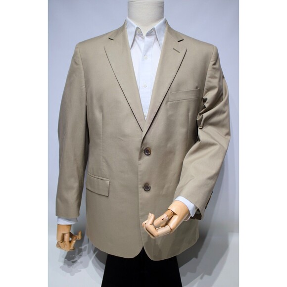 Brooks Brothers Suit Beige Coolmax Cotton Poly Men 42S (Pants Tailored to 34x27) - Picture 4 of 15